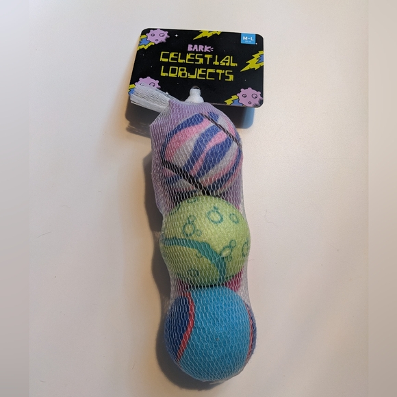 Celestial Lobjects Bark Tennis Balls - 3 Ball Set - Picture 1 of 5